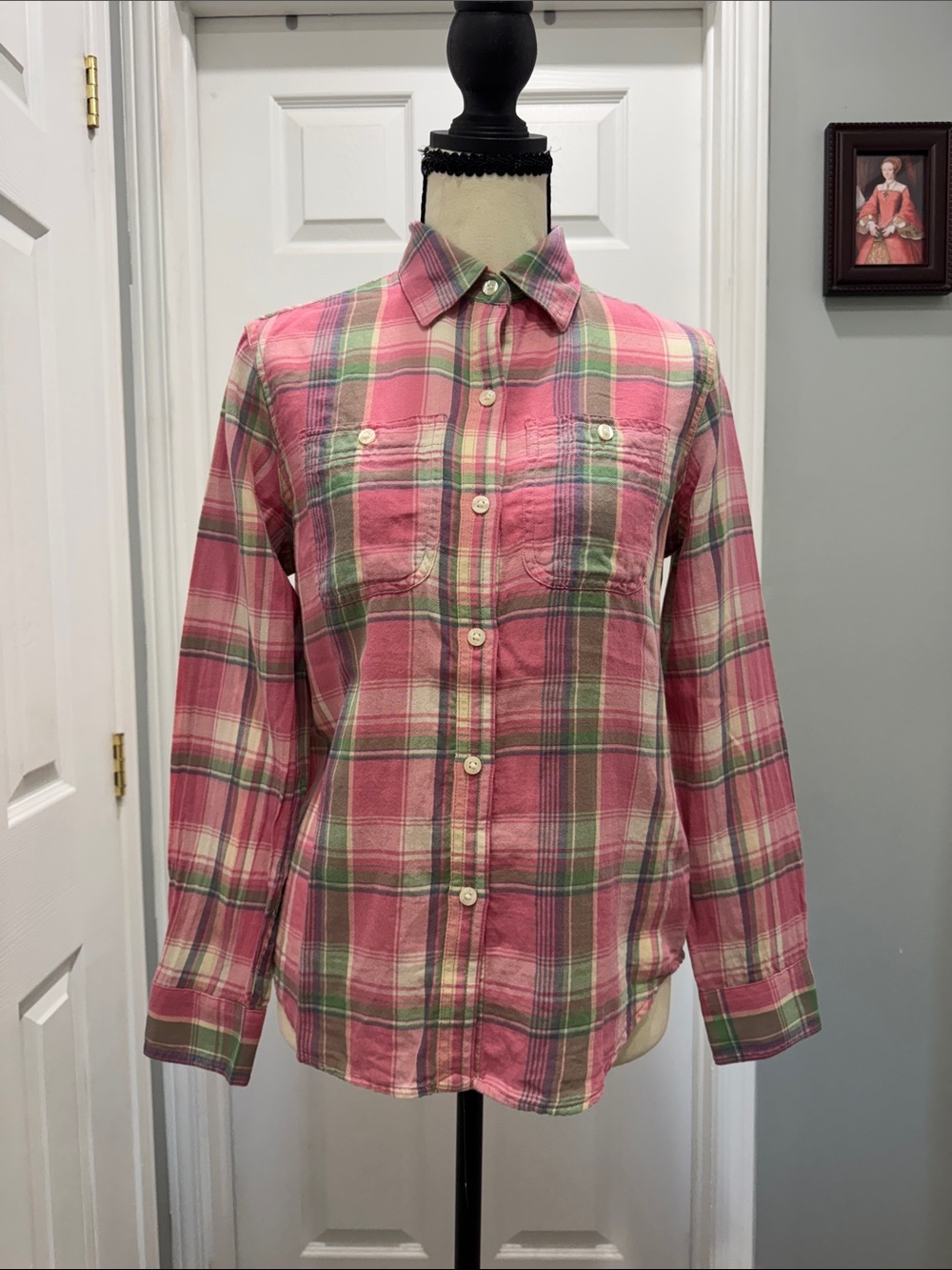Chaps 100% Cotton Plaid Button-Down Shirt